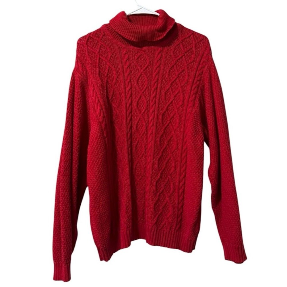 Pendleton Originals Born In Oregon Women Size XL Red Turtleneck Knit Sweater VTG